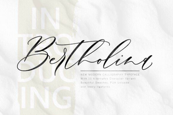 Bertholina: A Script Font for Creative Crafters