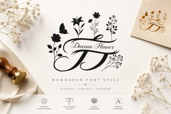 Davina Flower: A Timeless Script Font for Digital Design