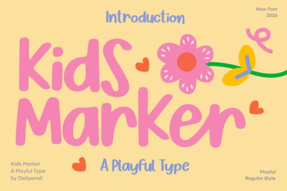 Kids Marker: A Playful Font for Creative Branding
