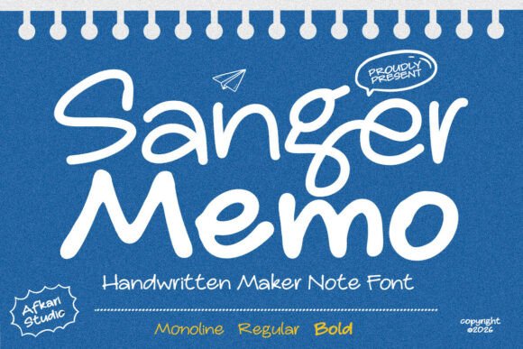 Sanger Memo: A Script Font for Digital Design